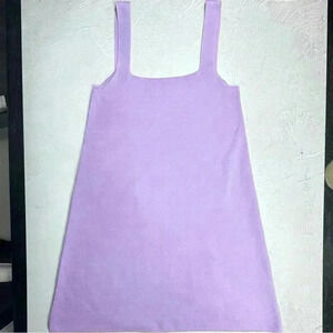 ZARA Purple Lilac Knit Sleeveless Mod Mini Dress Retro 60s Style Size S